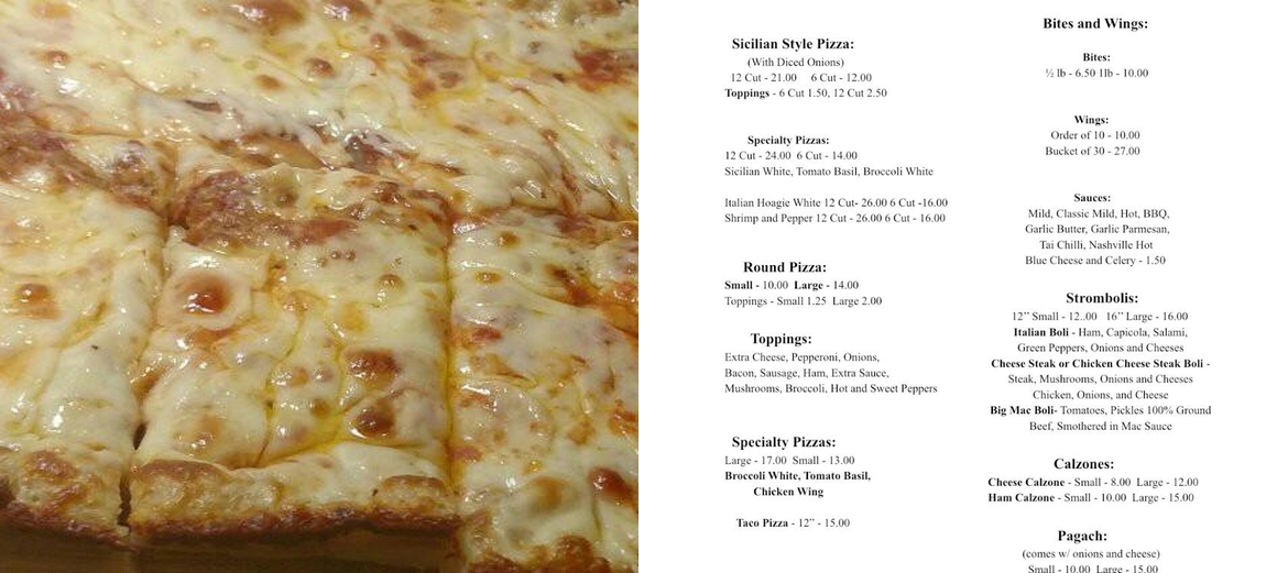 Magda's Family Catering and Pizza Menu